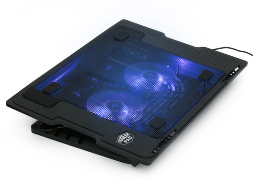 Podkładka chłodząca - podstawka pod laptopa 9-17'' | F2-BLACK