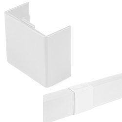Łącznik prosty do listwy maskującej 40x20mm | biały | CDT-02