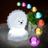 Lampka nocna dla dzieci LED z głośnikiem Bluetooth  Lew | Silikonowa, dotykowa lampka dzięcięca USB  | JS-L8L-330
