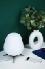 Lampa stołowa z mlecznym kloszem | Szklana lampka nocna | CSD-C2027-W