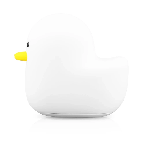 Lampka nocna dla dzieci w kształcie kaczki | Silikonowa lampka z dwoma trybami świecenia | XYD-120-WHITE