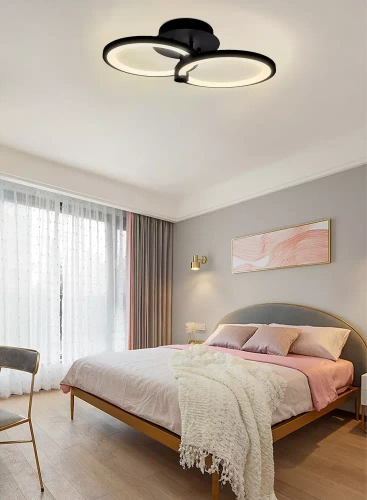Nowoczesna lampa sufitowa | Plafon | LED | Czarna | RLC-C28W-B