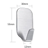 Hak meblowy | Stalowy uchwyt łazienkowy | Samoprzylepny haczyk na ściereczki, ręczniki, akcesoria kuchenne | BXV-10PCS-SILVER