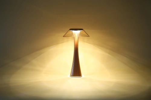 Nowoczesna lampka stołowa | Lampka nocna z wybudowanym akumulatorem | Lampka stołowa LED | MGD-151-Brown
