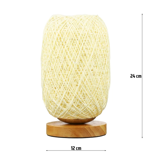 Rattanowa lampka nocna | Stylowa lampka stołowa | ZBD-C2314-BG
