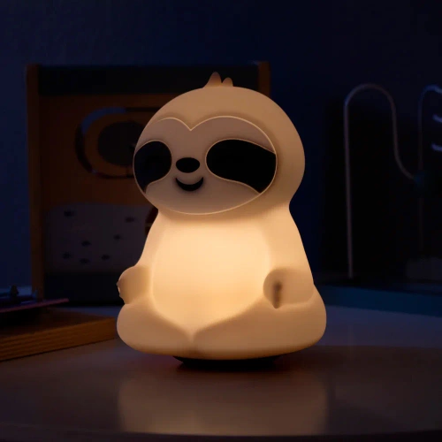 Silikonowa lampka nocna LED Leniwiec | Przenośna lampka dziecięca 9 kolorów światła |   JL-243