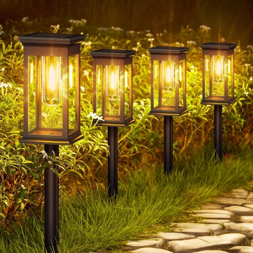 2x Ogrodowa lampka solarna LED | Wbiajny słupek 60 cm | HK-115A