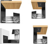 Organizer na kable pod blat biurka 40 cm | Koszyk, prowadnica, uchwyt | Czarny | CWT-O2