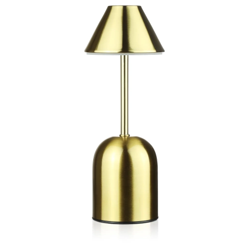 Bezprzewodowa lampka nocna z wbudowanym akumulatorem  2000 mAh | Nowoczesna lampka stołowa  z regulacją mocy oraz barwy świecenia | YG-D020-Gold