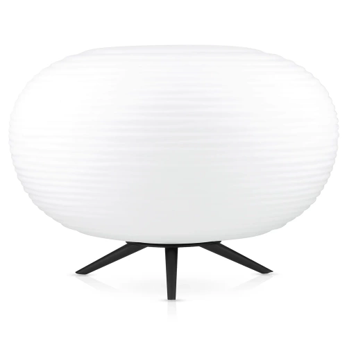 Lampa stołowa z mlecznym kloszem | Szklana lampka nocna | CSD-C3425-W