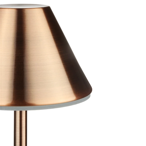 Bezprzewodowa lampka nocna z wbudowanym akumulatorem 2000 mAh | Nowoczesna lampka stołowa z regulacją mocy oraz barwy świecenia | YG-D020-Copper