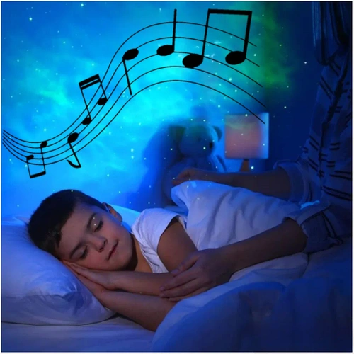 Projektor gwiazd | Lampka nocna RGB z wbudowanym głośnikiem | XTY01-WHITE