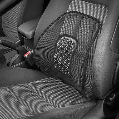 Wspornik pod plecy do samochodu | Ergonomiczna podpórka pod lędźwie | Podpórka pod plecy montowana do krzesła lub fotela | GLY-440-BLACK