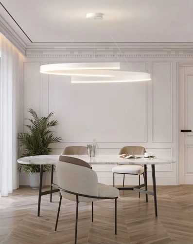 Spiralna lampa LED 100W | Nowoczesna lampa wisząca 80 cm | RLO-80CM-100W-W