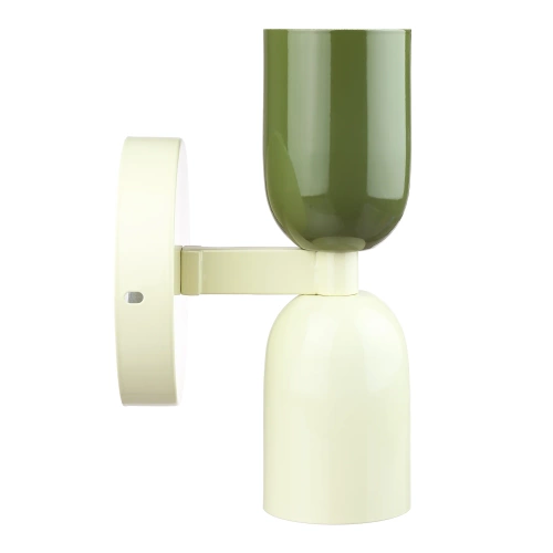 Dwukolorowa lampa ścienna LED | designerski kinkiet do salonu lub sypialni | YG-W008-G+W