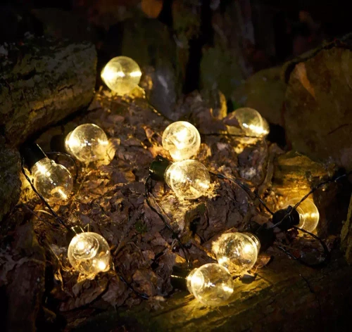 Girlanda solarna LED, lampa ogrodowa wbijana | 10 żarówek LED | 5 metrów | SDC-10LED-5M