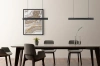 Nowoczesna prostokątna lampa wisząca | sterowanie pilotem | LED | czarna | SX41-60CM-24W-BK