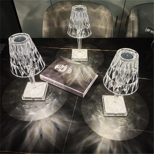 Kryształowa lampka nocna | Dotykowa lampka stołowa | Nowoczesna lampka LED | DTL-C03-WYN