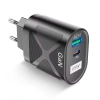 Szybka ładowarka sieciowa 65W z portami USB i PD 3.0 (USB-C) | BK-389-GAN