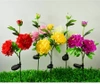 Kwiatek solarny | Ogrodowa lampa solarna LED Peonia czerwona | 80 cm, 600 mAh | FLD-10-RED