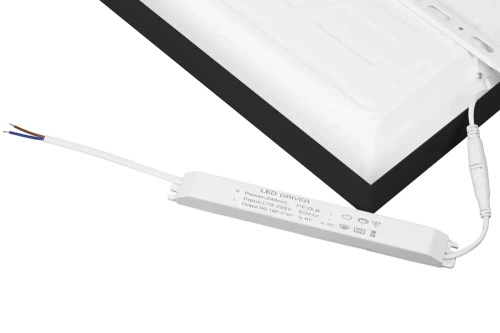 Panel sufitowy LED | Natynkowy plafon 120x30cm | 60W, 6000lm | czarny