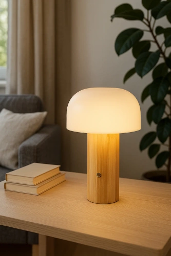 Dotykowa lampka stołowa LED z akumulatorem | Stylowa lampka nocna z regulacją barwy oraz mocy świecenia | YG-VM40A