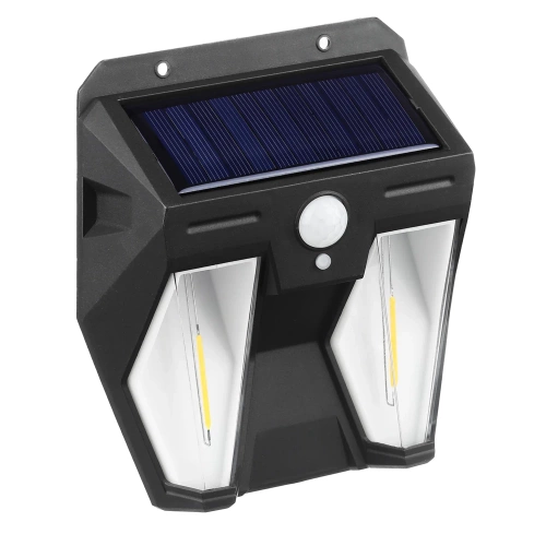 Kinkiet solarny LED | Podwójna lampa z czujnikiem zmierzchu i ruchu | Zewnętrzne oświetlenie solarne | TG-TY13602