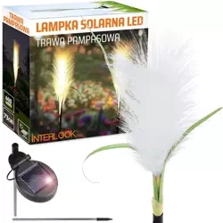 Kwiatek solarny | Ogrodowa lampa solarna LED Trawa pampasowa | 73 cm, 600 mAh | FLD-04-W