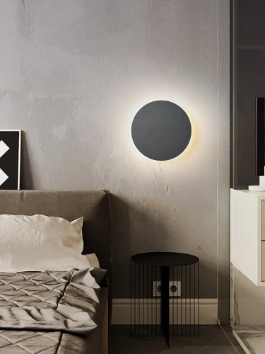 Kinkiet LED | Lampa ścienna ⌀13 cm | Nowoczesna okrągła lampa | BD20-13CM-B