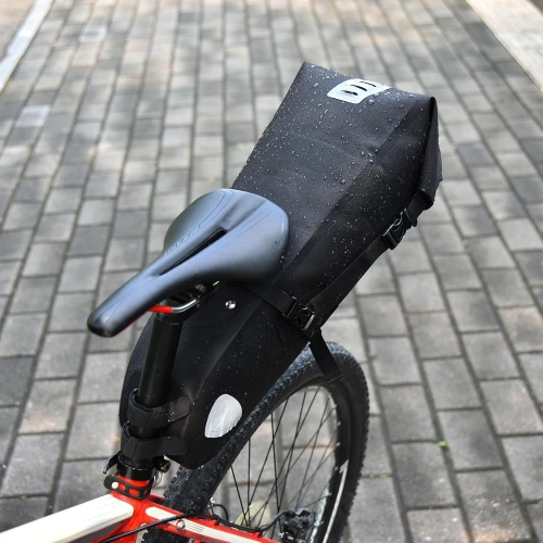 Wodoodporna torba rowerowa 10L | Sakwa bikepackingowa z odblaskami | Torba rowerowa pod siodełko |  BCB-004