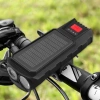 Solarna lampka rowerowa z klaksonem 130 dB | Oświetlenie LED 400 lm | Wodoodporna lampka rowerowa |  QX-LY-17-2 