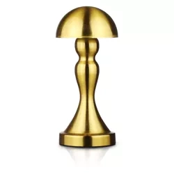 Lampa stołowa z wbudowanym akumulatorem | Lampa nocna z trzema barwami świecenia | Nastrojowa lampka do hotelu, restauracji | HJA11-A-GOLD