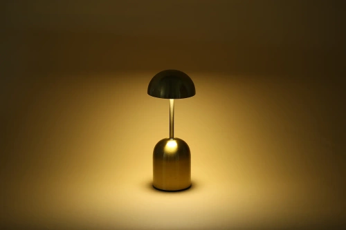 Bezprzewodowa lampka nocna GRZYBEK  z wbudowanym akumulatorem  2000 mAh | Nowoczesna lampka stołowa  z regulacją mocy oraz barwy świecenia |  YG-D019-Gold