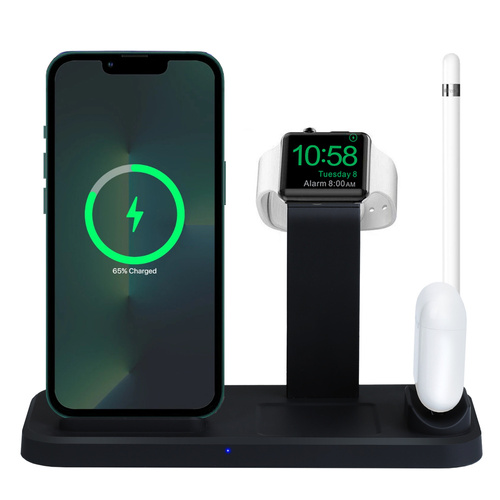 Stacja dokująca do Apple iPhone AirPods Watch | Ładowarka Qi 15W do telefonu | Ładowarka Lightning do słuchawek Airpods | WD-05