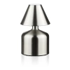 Lampka stołowa LED Grzybek | Bezprzewodowa lampka do hotelu, restauracji | Nocna lampka dotykowa | HJA42-SILVER