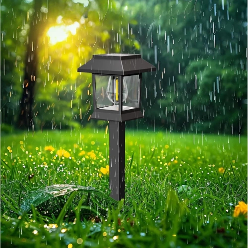 Ogrodowa lampka solarna LED | Wbiajny słupek | HK-115B