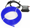 Zestaw El Wire Ice Blue 2M - Światłowód Ambient Light EL Wire z odzielnym inverterem 12V