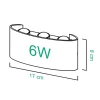 Lampa ogrodowa, kinkiet elewacyjny zewnętrzny LED | góra - dół | 6W, IP65 | BD-C041-6W