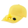 Czapka solarna z wiatrakiem | Czapka z daszkiem z wbudowanym wiatraczkiem | Czapka chłodząca | SFH-8934-YELLOW