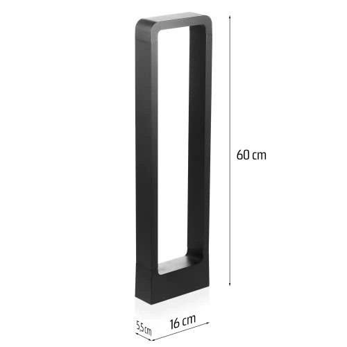 Nowoczesna lampa ogrodowa stojąca, słupek LED | Aluminium 60cm, IP54, 10W=1200lm | LLM-60CM