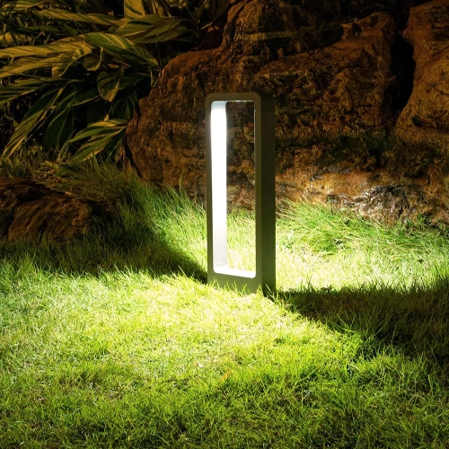 Nowoczesna lampa ogrodowa stojąca, słupek LED | Aluminium 60cm, IP54, 10W=1200lm | LLM-60CM