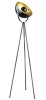 Metalowa lampa podłogowa | Nowoczesne, stylowe oświetlenie do salonu, sypialni | Czarno- złota lampa stojąca z metalowym stelażem | DYT-L125-BLACK