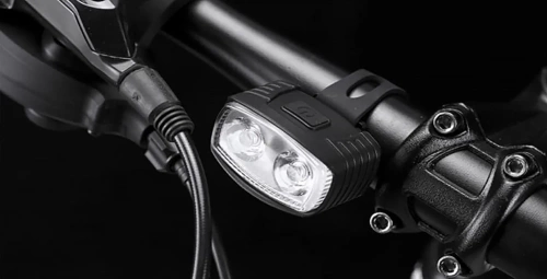 Zestaw lampek rowerowych LED USB – przednia biała + tylna czerwona | Mocne oświetlenie rowerowe| z akumulatorem | BK-L8005