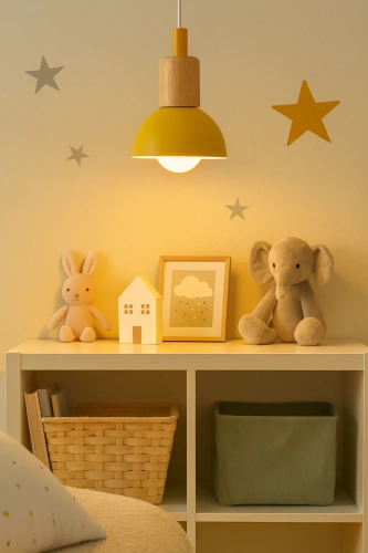 Lampa wisząca z żółtym kloszem i drewnem | Minimalistyczna  lampa w stylu skandynawskim z oprawą  E27 |  YG-XD002A-Y