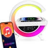 Budzik LED z ładowarką bezprzewodową, głośnikiem Bluetooth i lampką nocną RGB – zegar multifunkcyjny BT3401