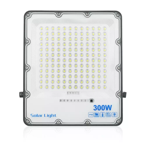 Zestaw Naświetlacz LED 300W + Panel solarny 6V/15W z pilotem | 5000lm, 12000mAh, IP66