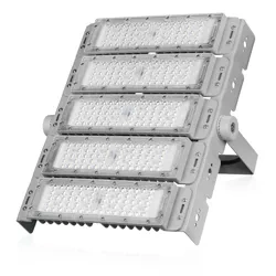 Profesjonalny halogen 250W LED | Mocne oświetlenie do hal sportowych, fabryk, domu | Aluminiowa lampa | Naświetlacz z regulowanym uchwytem | TMN-250W-SILVER