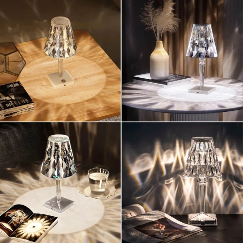 Kryształowa lampka nocna | Dotykowa lampka stołowa | Nowoczesna lampka LED | DTL-C03-WYN