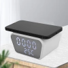 Inteligentny budzik z ładowarką bezprzewodową Qi 15W | Budzik z trzema alarmami |  Zegarek z wyświetlaczem temperatury |  SZ01-15W-W
