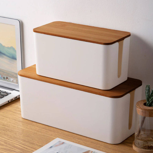 Pojemnik, organizer na kable | BOX w rozmiarze M | JB2390-M-WHITE